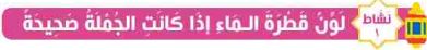 نشاط 1 لون قطرة الماء إذا كانت الجملة صحيحة